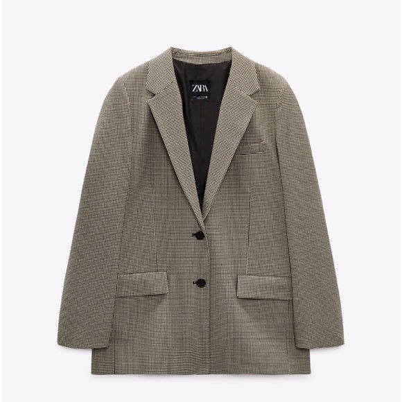 Zara Plaid Blazer - Picture 4 of 7
